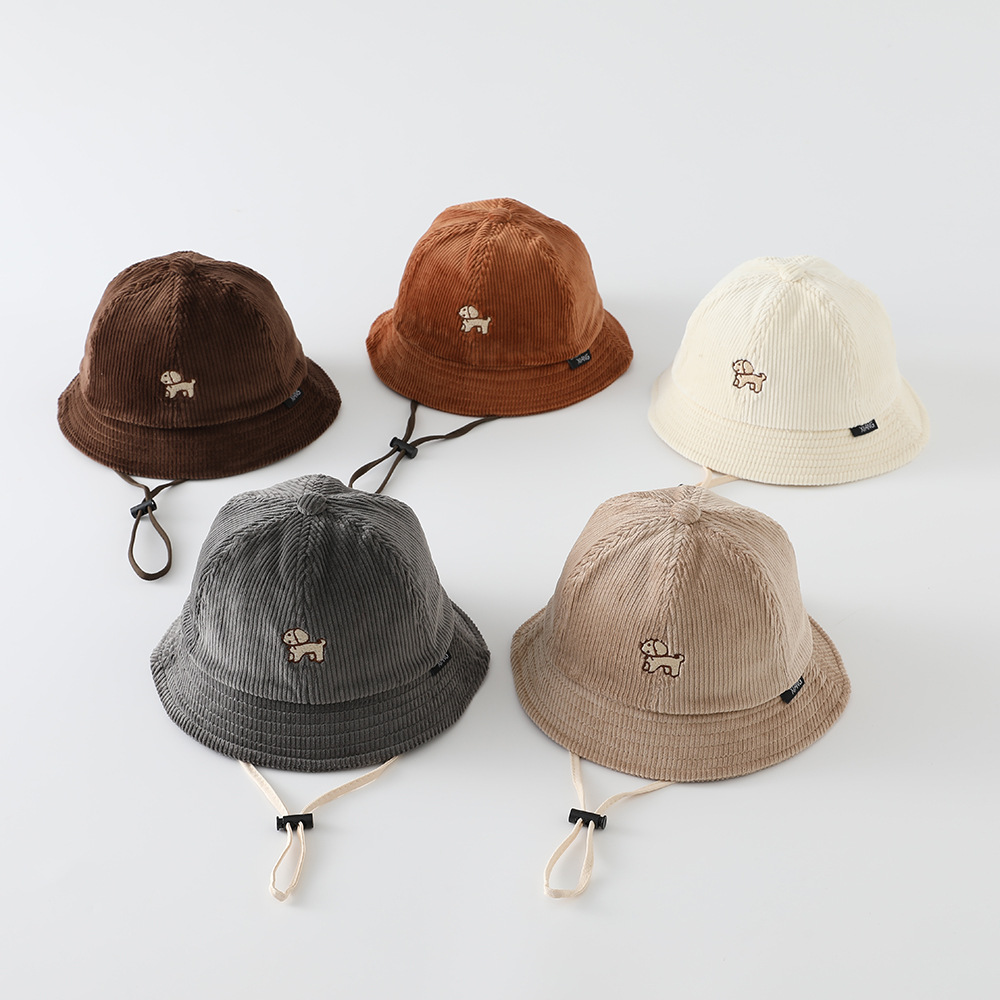 Bucket Hat Cotton - Kinderen Corduroy Outdoor Leisure Cap 48-50cm