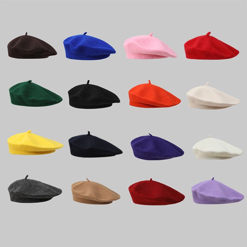 Beret French Wool - Herfst Dame Winter Warme Wollen Baretten