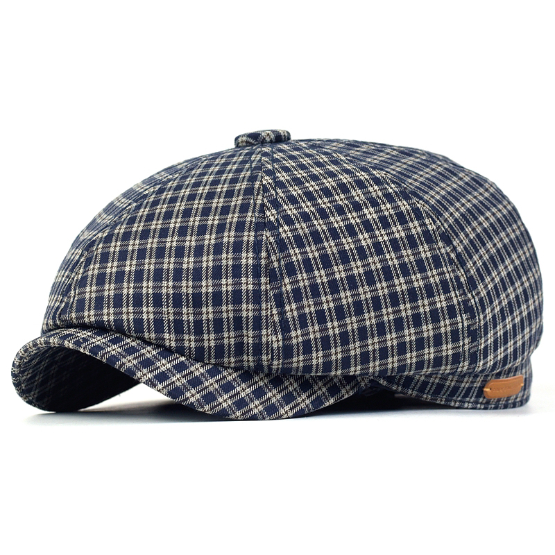 Dad Hat Cotton - Lente Zomer Plaid Krantenjongenspet Peaky Achthoekige