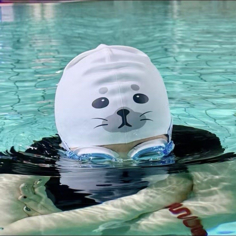 Swim Hat Silicone - Leuke waterdichte siliconen badmuts, sneldrogend, cartoon-zwemmuts,