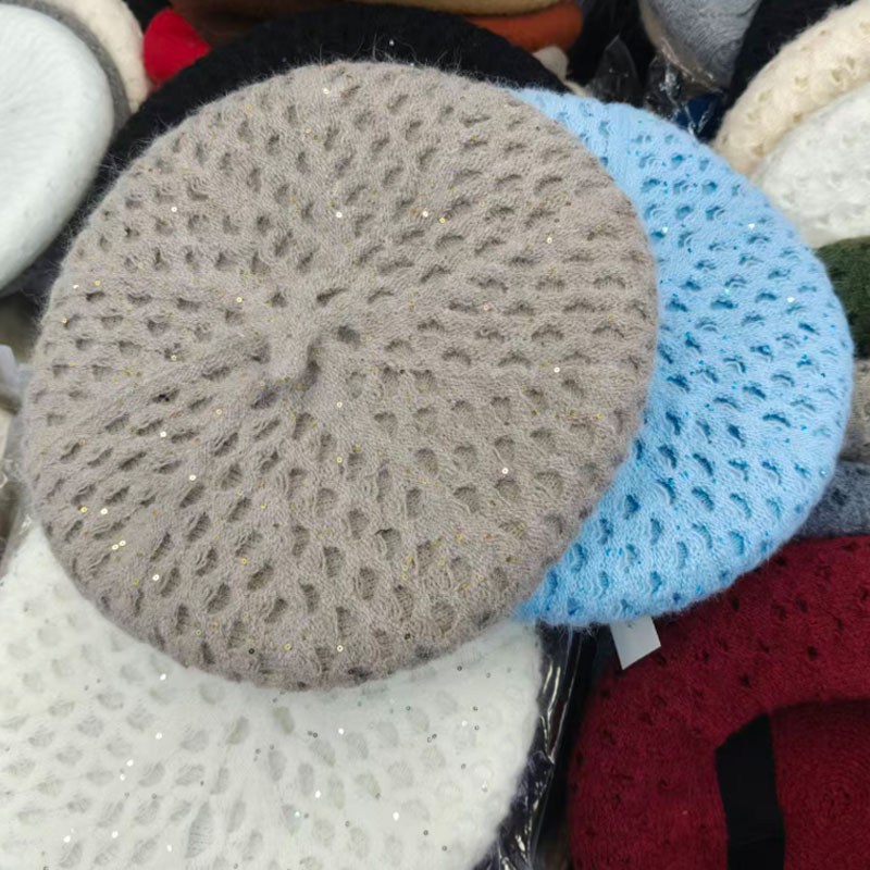 Beret French Wool - 2026 Nieuwe gebreide baret met uitsparingen