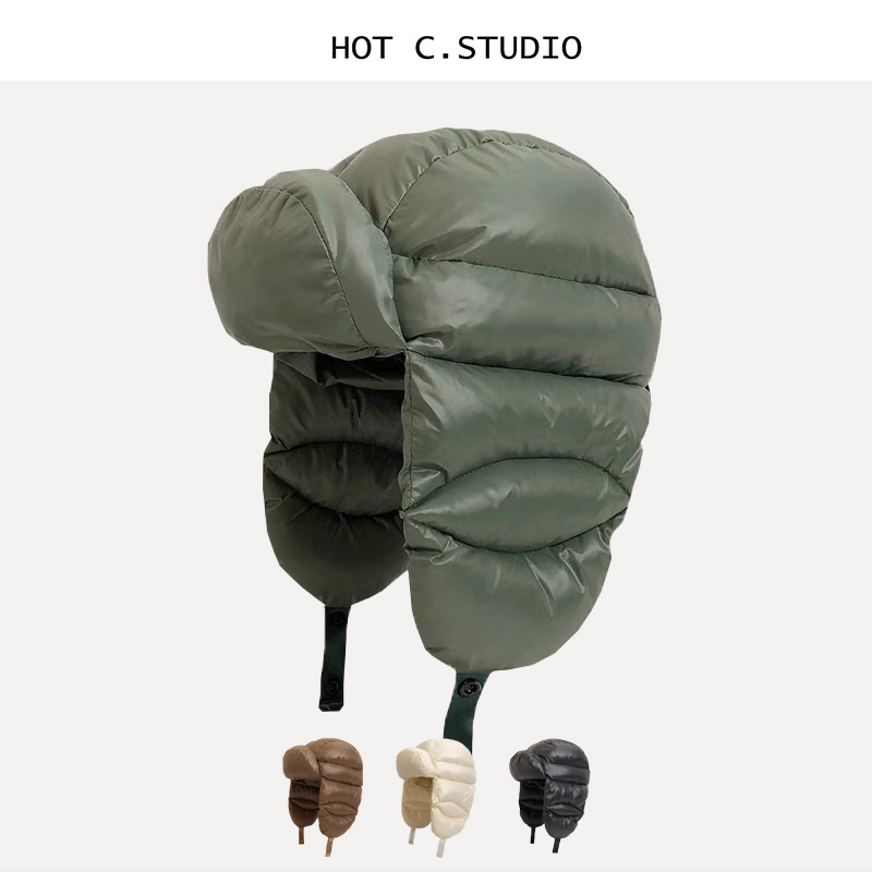 Trapper Hat Ear Flap - Winter lederen Ushanka-hoed met dons, oorklep