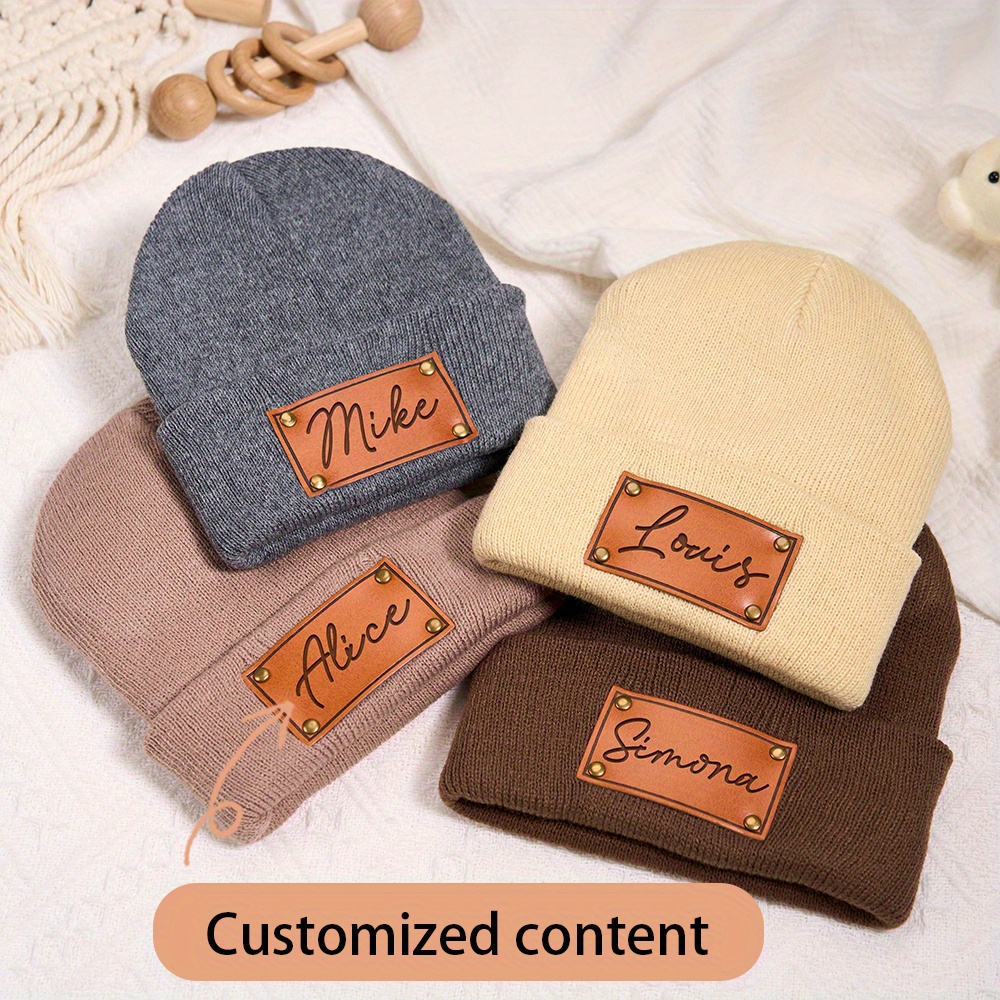 Op maat gemaakte leren patchmu - Beanie Cuffed Knit recensie en prijs