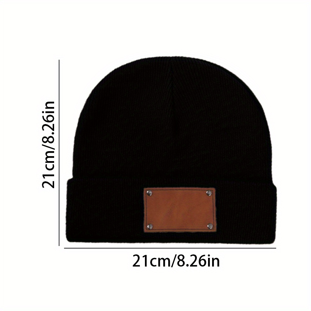 Op maat gemaakte leren patchmu - Beanie Cuffed Knit recensie en prijs