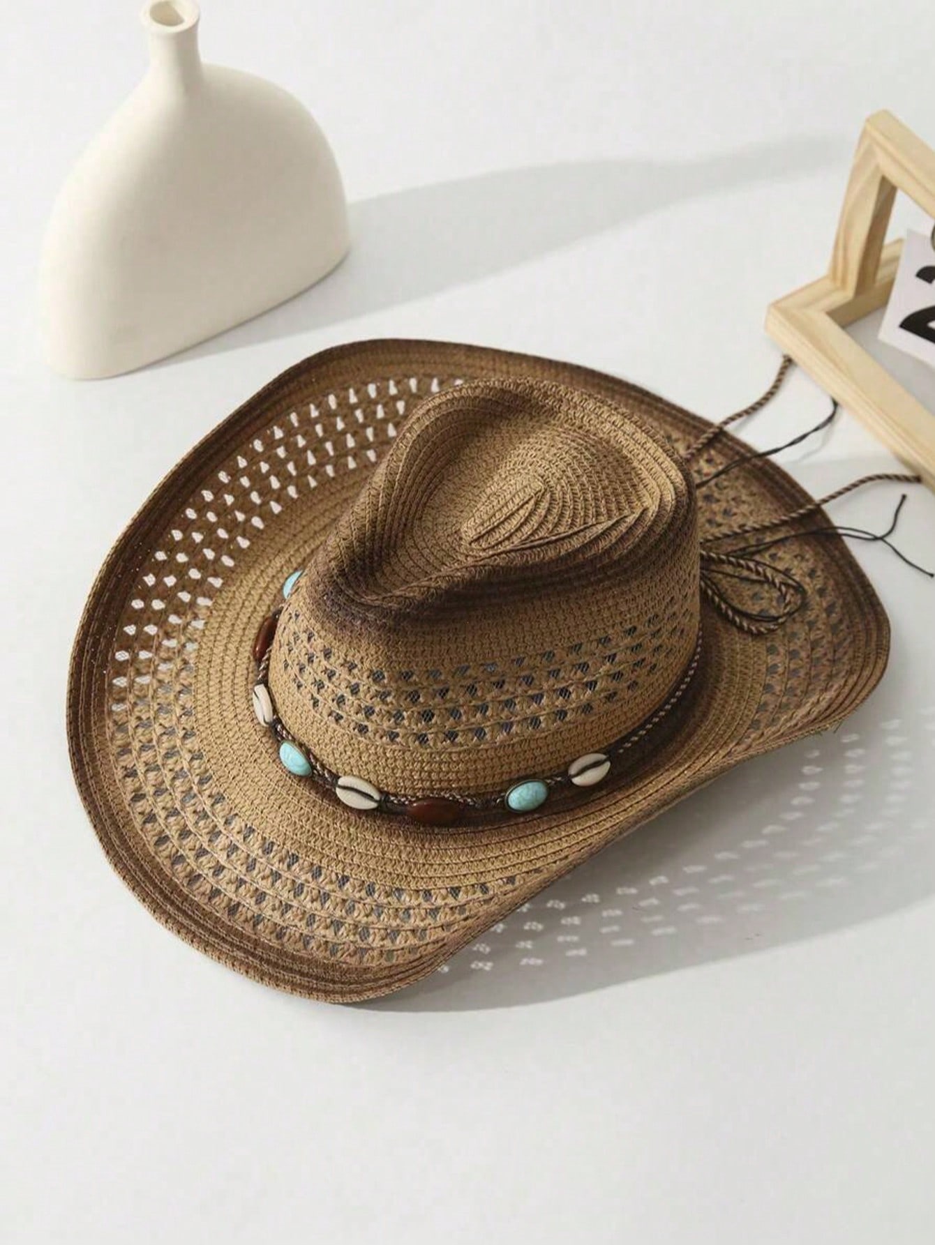 Unisex bruine holle strohoed,  - Cowboy Hat Straw recensie en prijs