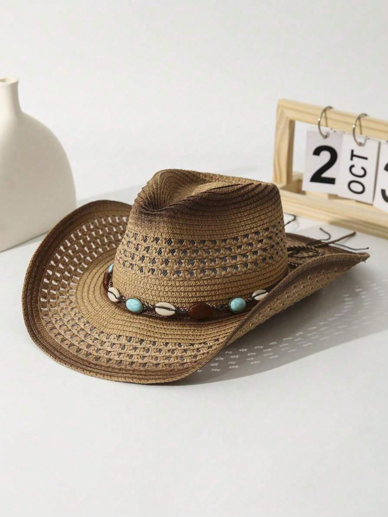 Unisex bruine holle strohoed,  - Cowboy Hat Straw recensie en prijs